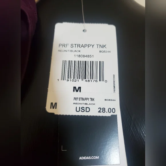 Adidas plum & black strappy tank - Picture 5 of 5